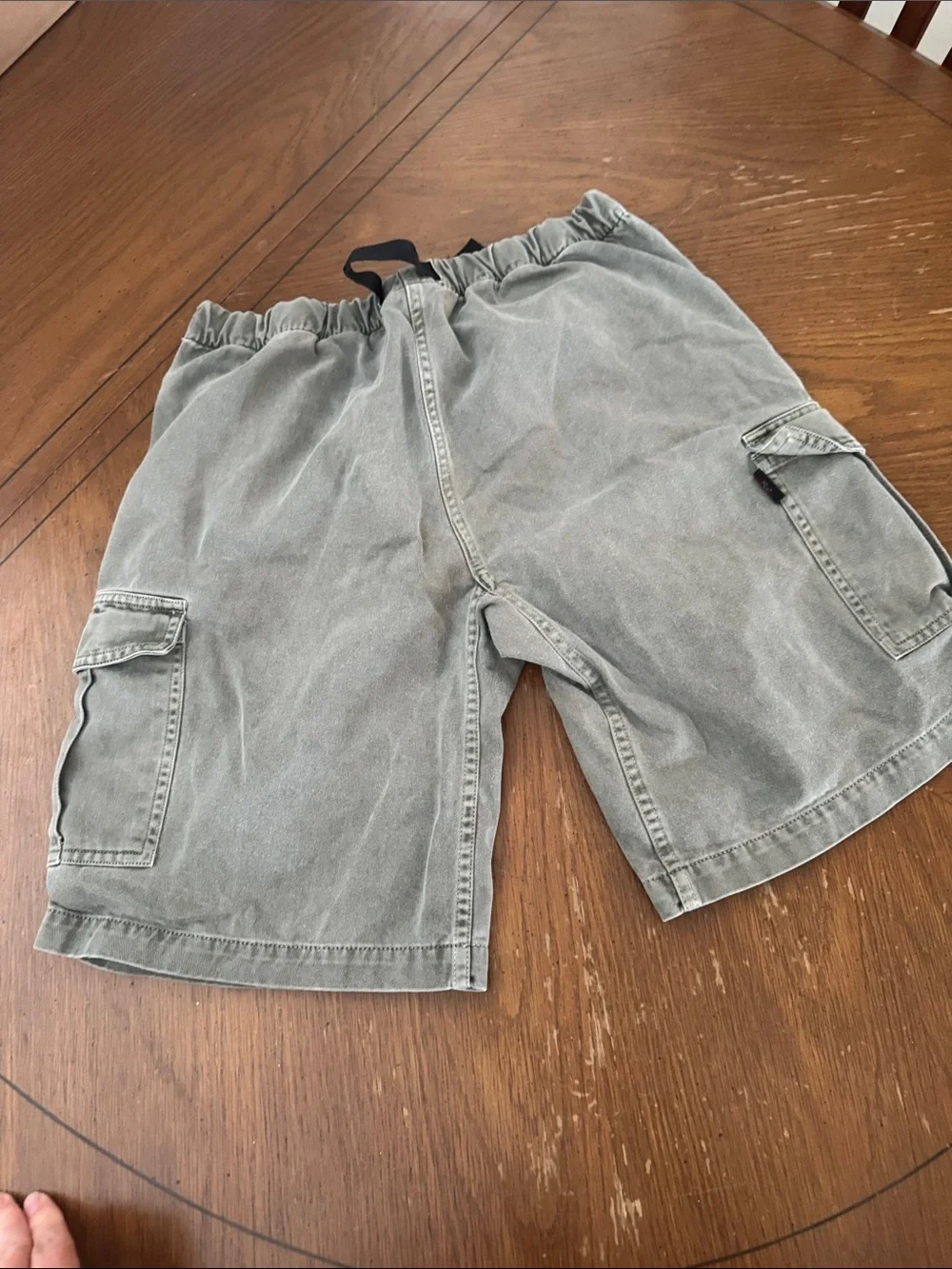VTG Gramicci Belted Shorts Climbing Military Olive Green Hiking Unisex Large EUC